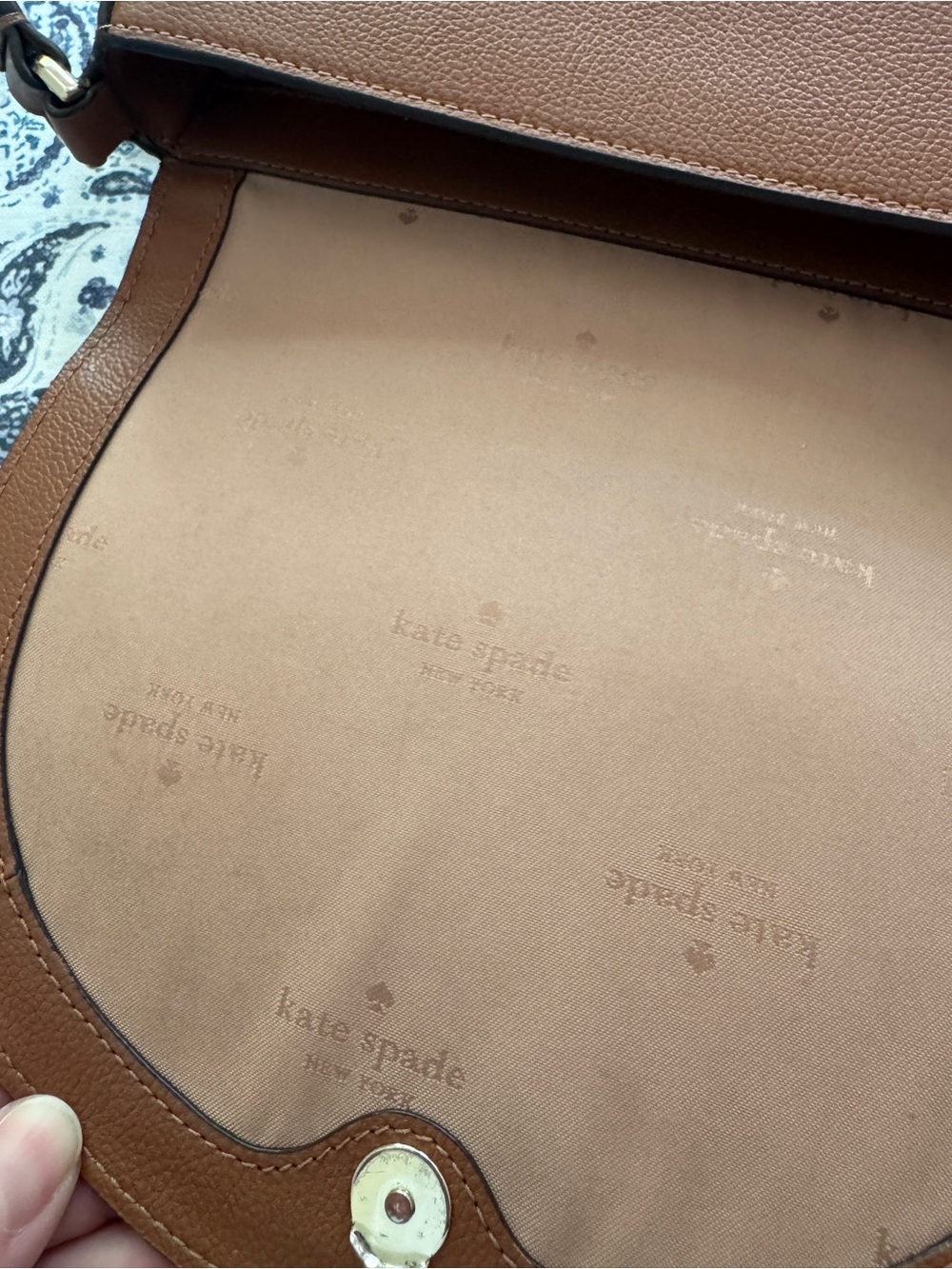 kate spade tan leather saddle crossbody - Picture 8 of 10